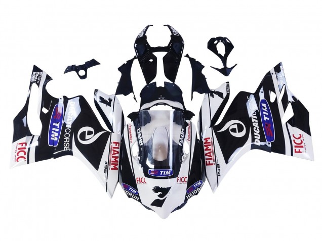 Acquista Carena Moto Ducati Panigale 899/1199 2011-2014 - Bianco Nero Blu Fiamm Ficc 7