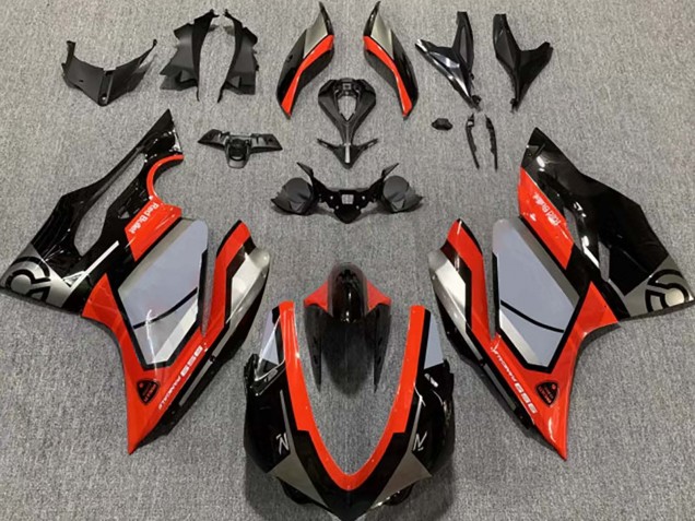Acquista Carena Moto Ducati 959 2015-2020 - Argento Rosso Nero Lucido