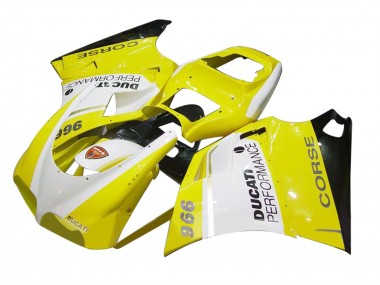 Acquista Carena Moto Ducati 996 1993-2005 - Bianco Giallo Nero Lucido Corse Performance