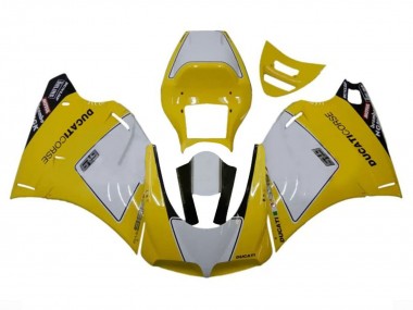Acquista Carena Moto Ducati 996 1993-2005 - Bianco Giallo Nero Lucido Corse Performance