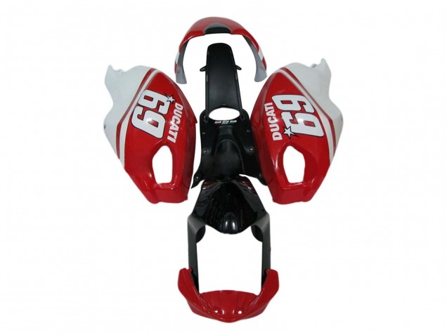 Acquista Carena Moto Ducati Monster 696 796 1100 1100S 2008-2012 - Bianco Rosso Nero Lucido 69