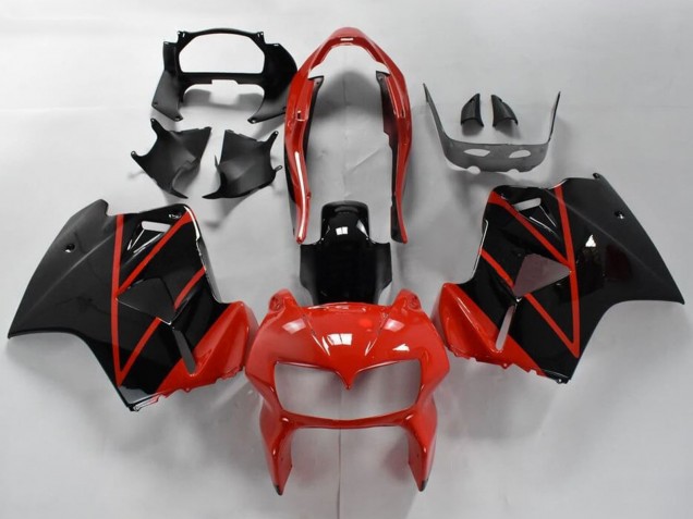Acquista Carena Moto Honda VFR 800 1998-2001 - Rosso Nero Lucido Banda
