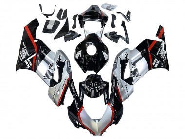 Acquista Carena Moto Honda CBR1000RR 2004-2005 - Argento Nero Lucido Rosso Banda