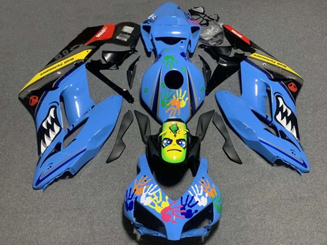 Acquista Carena Moto Honda CBR1000RR 2004-2005 - Blu Giallo Nero Rosso Squalo