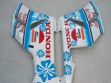 Acquista Carena Moto Honda CBR1000RR 2004-2005 - Bianco Blu Nevicare Nastro Azzurro 46
