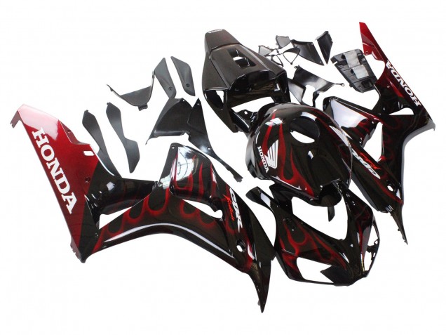 Acquista Carena Moto Honda CBR1000RR 2006-2007 - Nero Lucido Rosso Fiamma