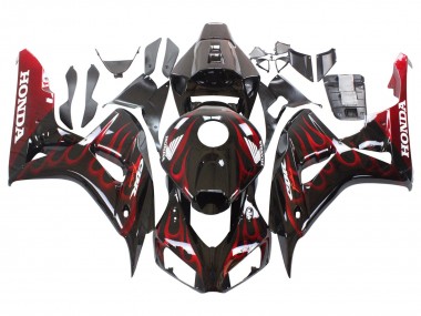 Acquista Carena Moto Honda CBR1000RR 2006-2007 - Nero Lucido Rosso Fiamma