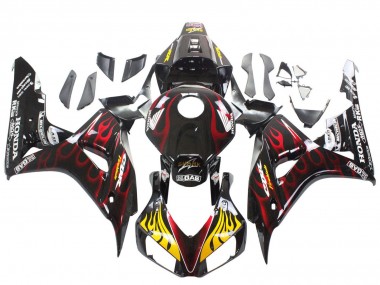 Acquista Carena Moto Honda CBR1000RR 2006-2007 - Nero Lucido Giallo Rosso Fiamma