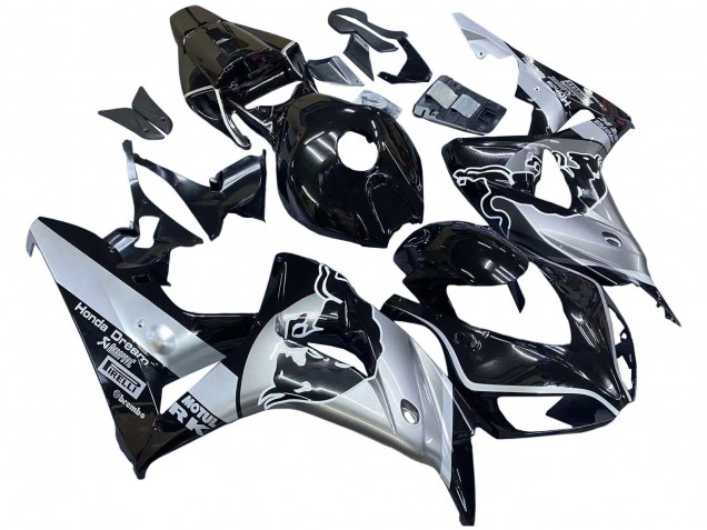 Acquista Carena Moto Honda CBR1000RR 2006-2007 - Argento Nero Lucido Red Bull