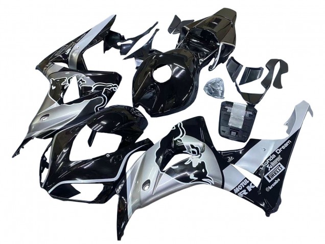Acquista Carena Moto Honda CBR1000RR 2006-2007 - Argento Nero Lucido Red Bull