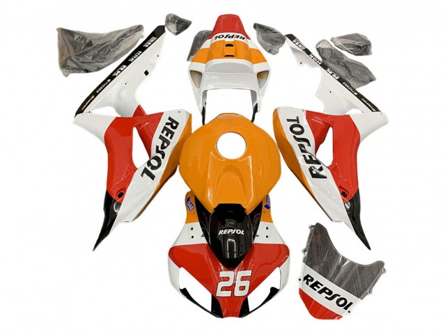 Acquista Carena Moto Honda CBR1000RR 2006-2007 - Arancia Bianco Rosso Nero Lucido Repsol 26