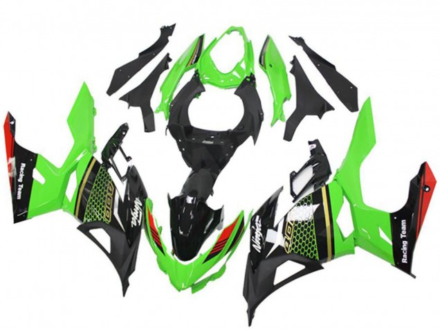 Acquista Carena Moto Kawasaki EX400 2018-2024 - Verde Rosso Nero Honeycomb