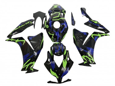 Acquista Carena Moto Honda CBR1000RR 2012-2016 - Verde Blu Nero Lucido