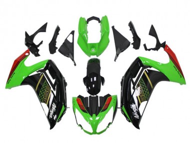 Acquista Carena Moto Kawasaki EX650 2012-2016 - Verde Nero Lucido Rosso Honeycomb