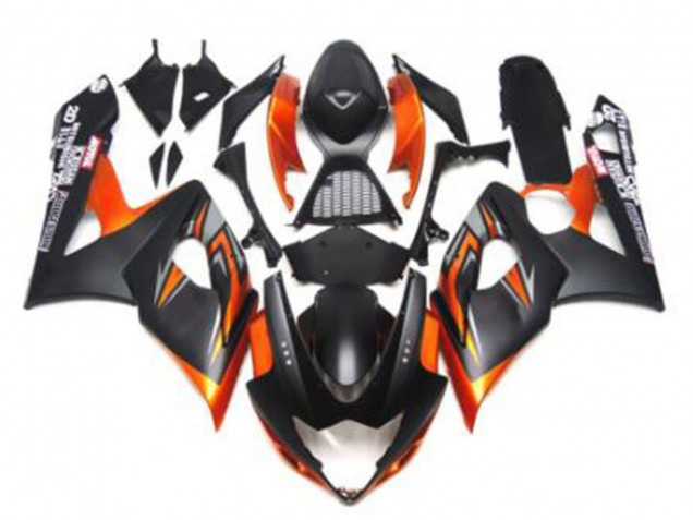 Acquista Carena Moto Suzuki GSXR 1000 2005-2006 - Nero Lucido Nero Opaco Nero Arancia