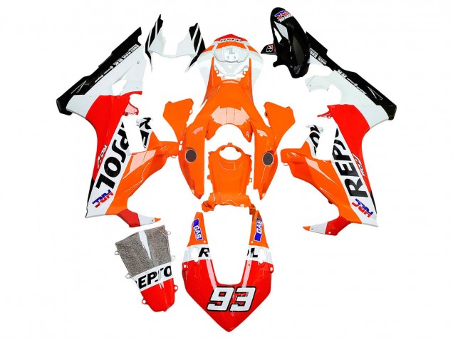 Acquista Carena Moto Honda CBR1000RR 2017-2023 - Bianco Arancia Rosso Nero Lucido HRC Repsol 93