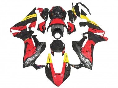 Acquista Carene Moto Honda CBR1000RR 2017-2024 - Rosso Giallo Nero Fibra di Carbonio
