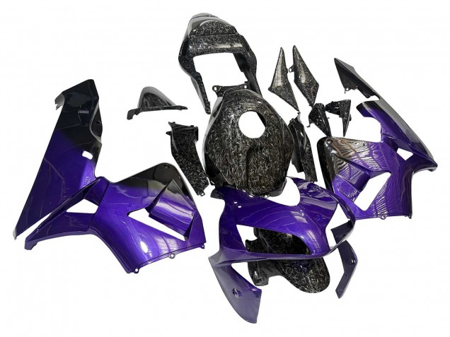 Acquista Carena Moto Honda CBR600RR 2003-2004 - Viola Nero Forgiato Fibra di Carbonio
