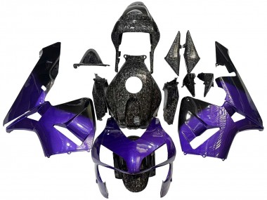 Acquista Carena Moto Honda CBR600RR 2003-2004 - Viola Nero Forgiato Fibra di Carbonio