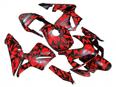Acquista Carena Moto Honda CBR600RR 2003-2004 - Nero Rosso Grigio Camouflage