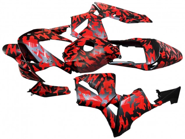 Acquista Carena Moto Honda CBR600RR 2003-2004 - Nero Rosso Grigio Camouflage