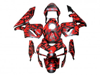 Acquista Carena Moto Honda CBR600RR 2003-2004 - Nero Rosso Grigio Camouflage