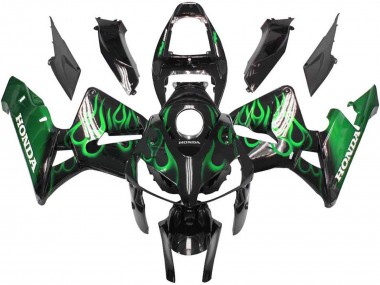 Acquista Carena Moto Honda CBR600RR 2005-2006 - Nero Lucido Verde Fiamma
