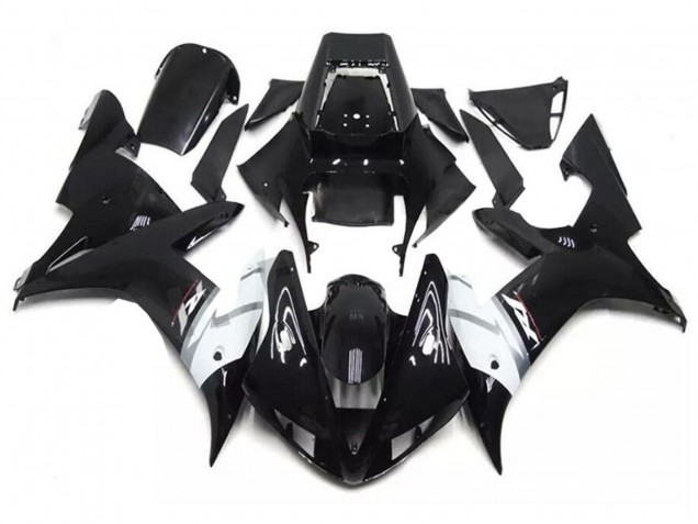 Acquista Carena Moto Yamaha YZF R1 2002-2003 - Nero Lucido Bianco Argento