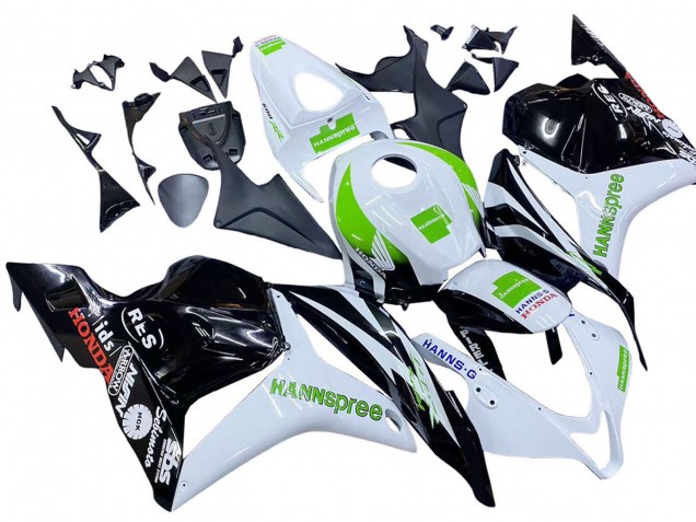 Acquista Carena Moto Honda CBR600RR 2009-2012 - Bianco Verde Nero Lucido Hannspree