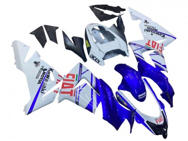 Acquista Carena Moto Kawasaki ZX10R 2004-2005 - Lucido Blu Bianco Fiat Motul