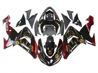 Acquista Carena Moto Kawasaki ZX10R 2006-2007 - Nero Rosso Oro BACARDI