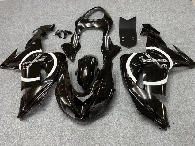 Acquista Carena Moto Kawasaki ZX10R 2006-2007 - Nero Lucido Bianco Circle