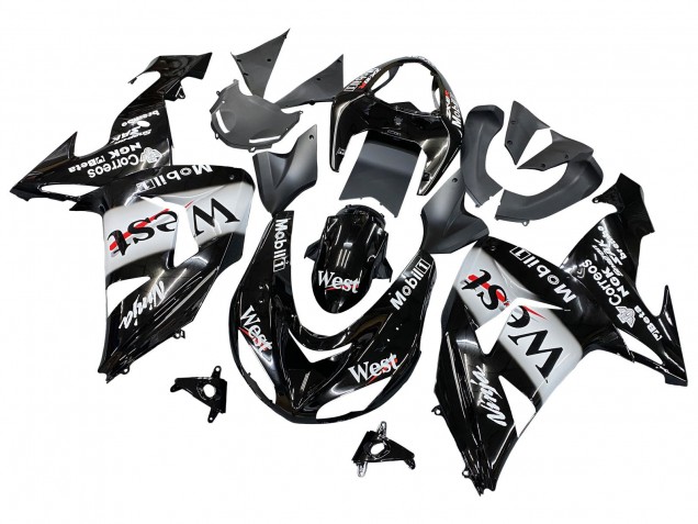 Acquista Carena Moto Kawasaki ZX10R 2006-2007 - Nero Lucido Bianco West