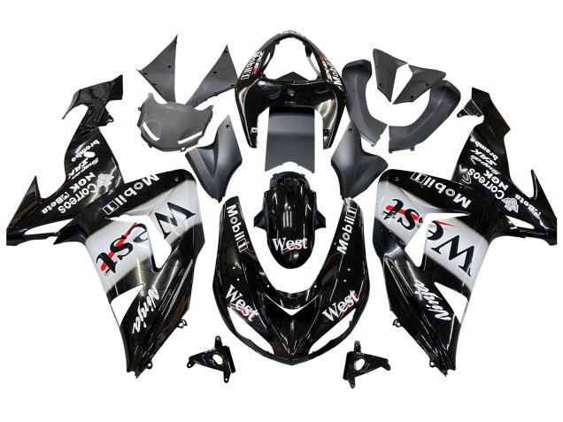 Acquista Carena Moto Kawasaki ZX10R 2006-2007 - Nero Lucido Bianco West