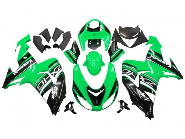 Acquista Kit Carena Moto Kawasaki ZX10R 2006-2007 - Verde Bianco Nero
