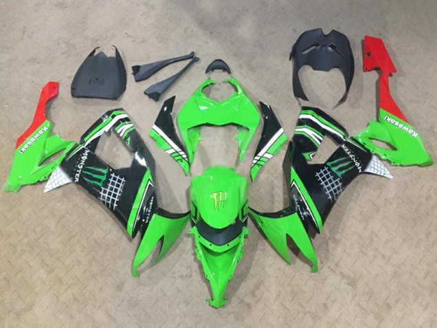 Acquista Carena Moto Kawasaki ZX10R 2008-2010 - Verde Bianco Nero Rosso Mostro