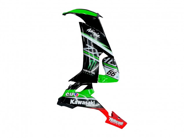 Acquista Carena Moto Kawasaki ZX10R 2008-2010 - Verde Bianco Rosso Nero Mostro Elf 66