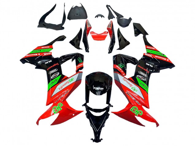 Acquista Carena Moto Kawasaki ZX10R 2008-2010 - Rosso Verde Nero