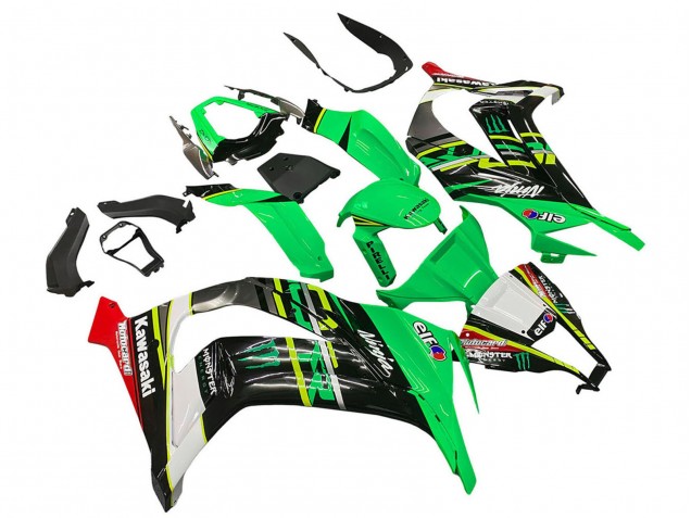 Acquista Carena Moto Kawasaki ZX10R 2011-2015 - Verde Giallo Nero Bianco Elf Mostro
