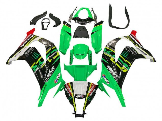 Acquista Carena Moto Kawasaki ZX10R 2011-2015 - Verde Giallo Nero Bianco Elf Mostro