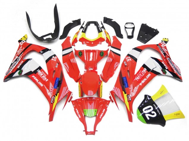 Acquista Carena Moto Kawasaki ZX10R 2011-2015 - Rosso Giallo Bianco Nero Verde Blu Trick Star 02
