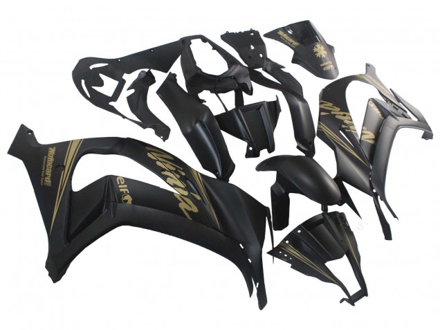 Acquista Carena Moto Kawasaki ZX10R 2011-2015 - Nero Opaco Oro Nevicare Elf