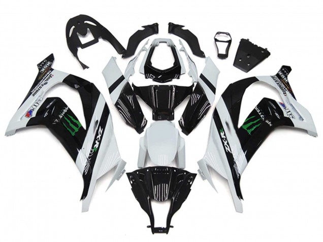 Acquista Carena Moto Kawasaki ZX10R 2011-2015 - Bianco Nero Lucido Verde Mostro