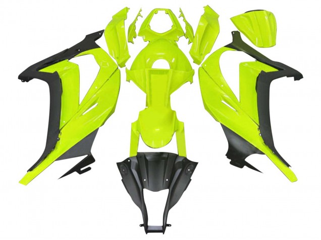 Acquista Carena Moto Kawasaki ZX10R 2011-2015 - Fluorescent Verde Nero Opaco