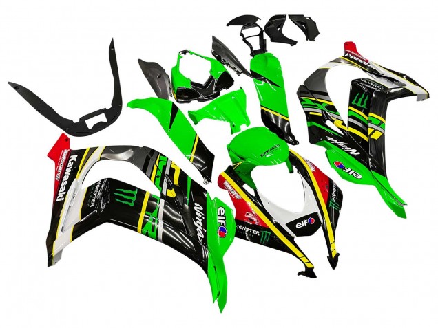 Acquista Carena Moto Kawasaki ZX10R 2016-2020 - Verde Giallo Rosso Nero Elf Mostro