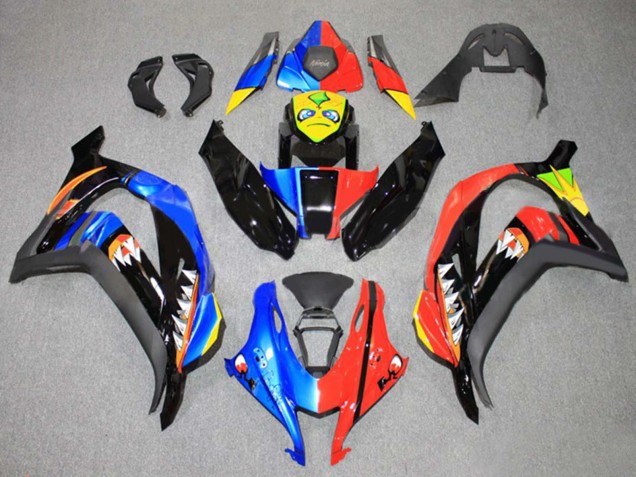 Acquista Carena Moto Kawasaki ZX10R 2016-2020 - Blu Rosso Giallo Nero Squalo