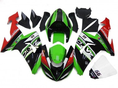 Acquista Carena Moto Kawasaki ZX10R 2006-2007 - Verde Bianco Rosso Nero 66
