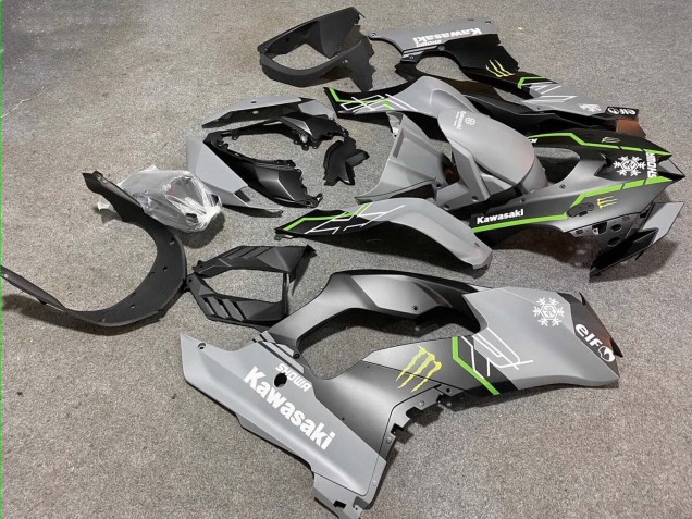 Acquista Carena Moto Kawasaki ZX10R 2021-2025 - Grigio Nero Opaco Verde Bianco Elf Nevicare Mostro