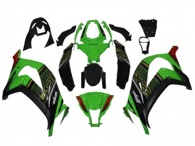 Acquista Carena Moto Kawasaki ZX10R 2011-2015 - Verde Nero Lucido Rosso Honeycomb