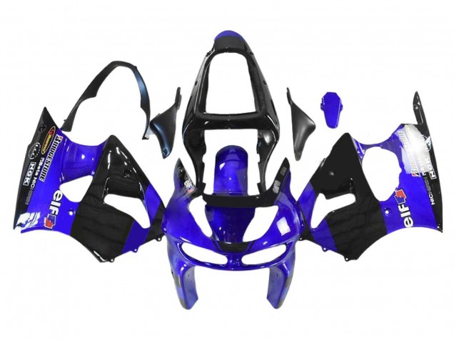 Acquista Carena Moto Kawasaki ZX6R 1998-1999 - Blu Nero Lucido Elf Bridgestone